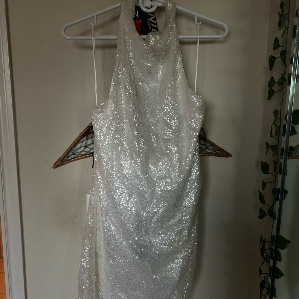 Beautiful angel sparkly white dress